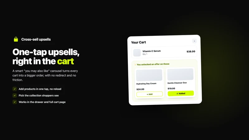 Attravo: Cart Drawer Upsell