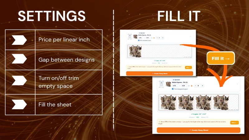 AI DTF Gang Sheet Builder