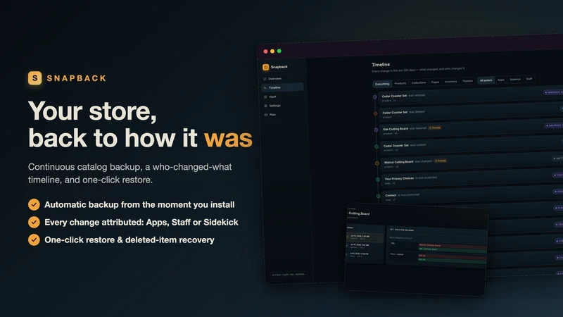 Snapback Backup & Restore