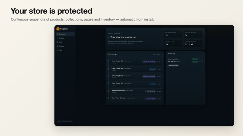 Snapback Backup & Restore