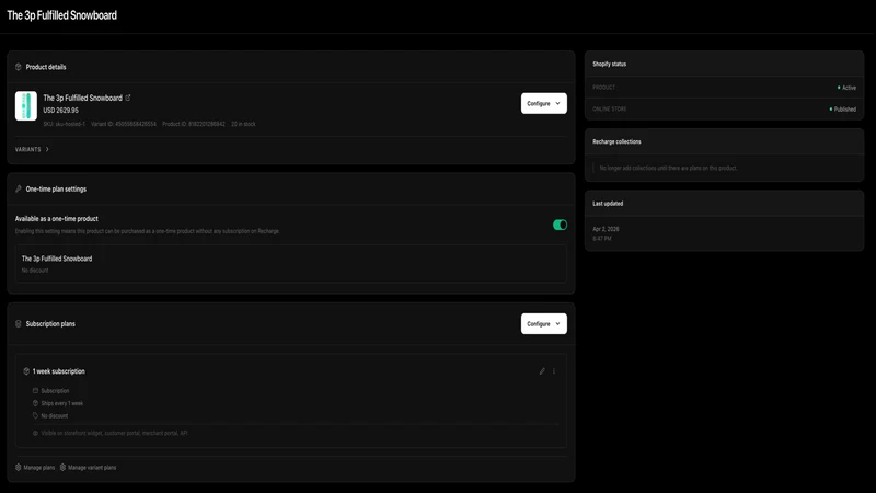 Recharge Subscription App