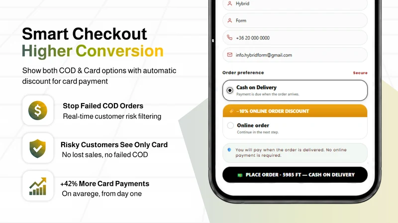 Hybrid: COD & Checkout Form