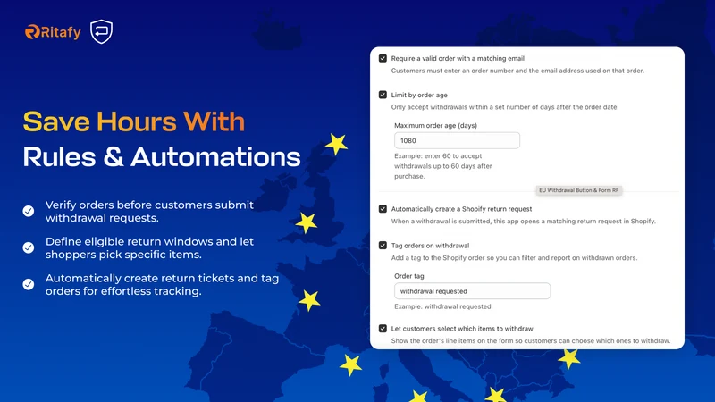 EU Withdrawal Button & Form RF