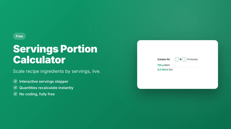 Servings Calculator