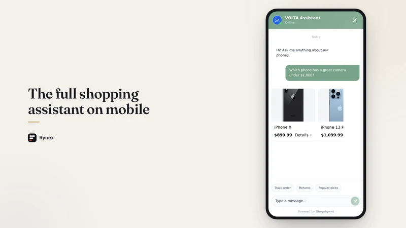 Rynex: AI Shopping Agent
