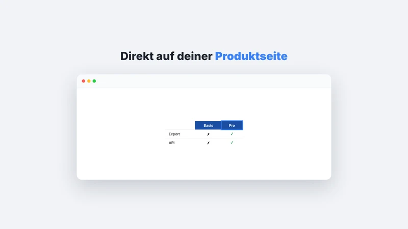 Product Compare Table