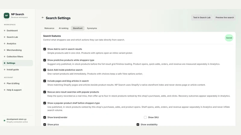 NP Search: AI Search & Filter