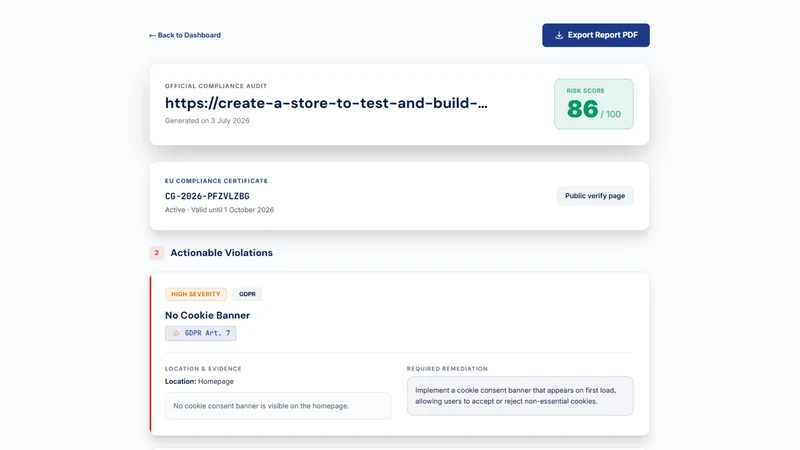 ComplianceGuard: EU Audit