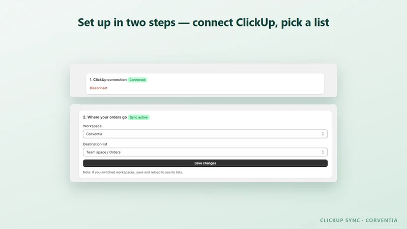 ClickUp Sync ‑ Orders to Tasks