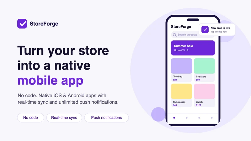 StoreForge Mobile App Builder