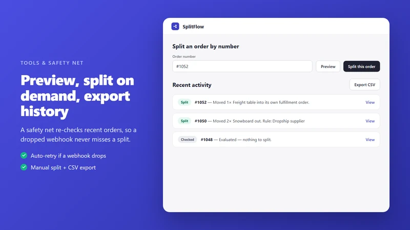 SplitFlow ‑ Order Splitter