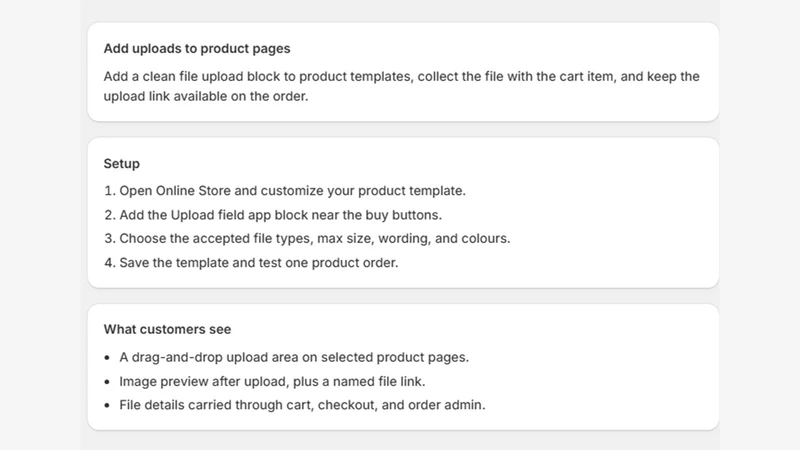 Product File Upload Field