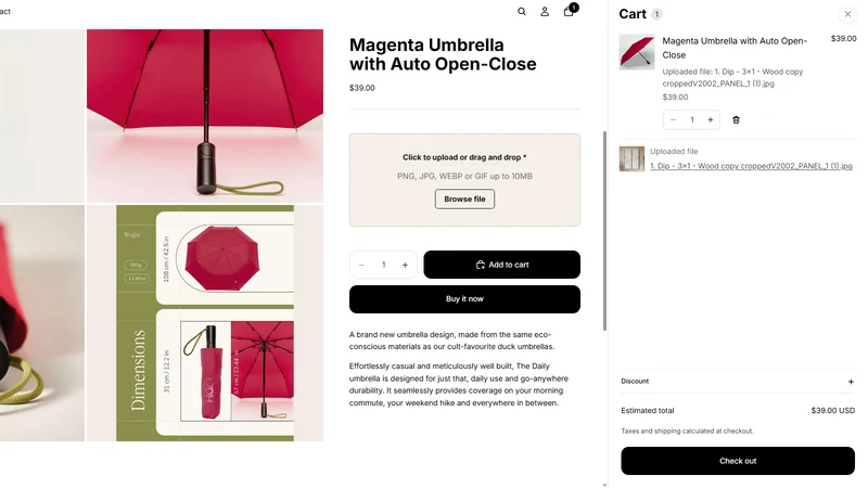 Product File Upload Field