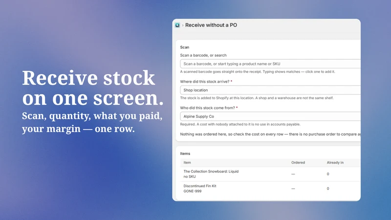 Purser: Purchase Orders