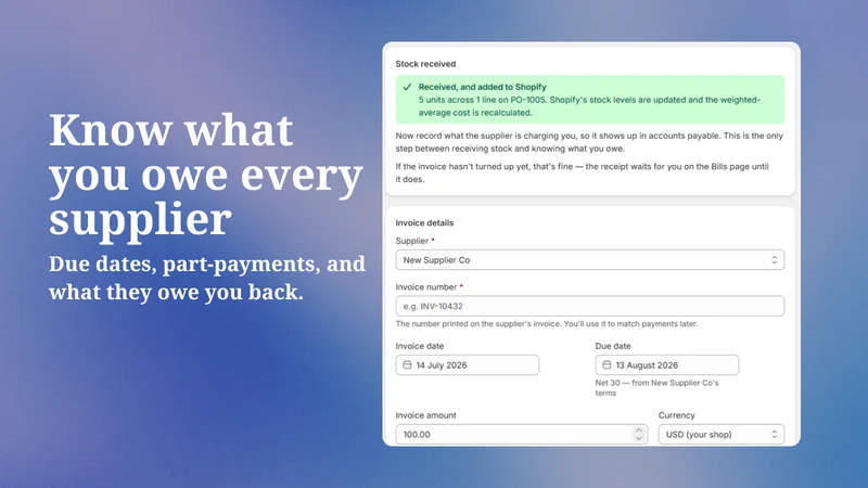 Purser: Purchase Orders