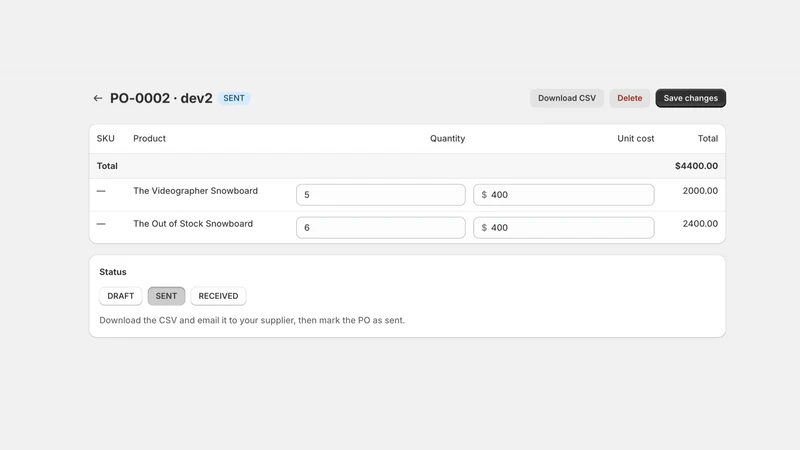 PO Pilot ‑ Purchase Orders