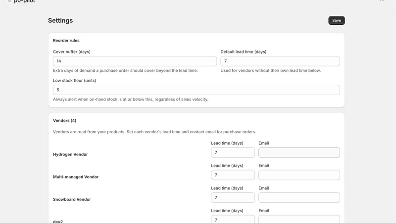 PO Pilot ‑ Purchase Orders