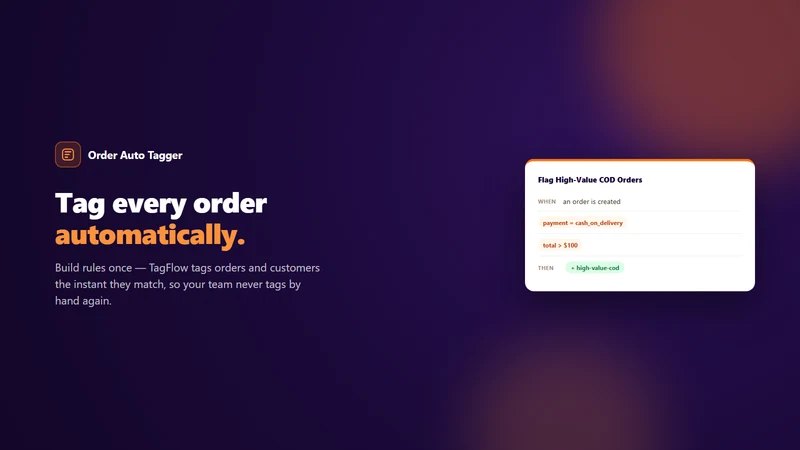 MountB ‑ Order Auto Tagger