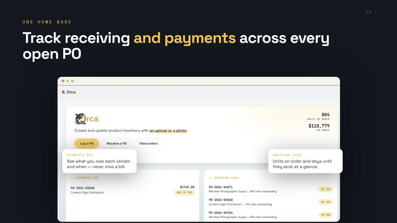 Orca: Purchase Orders & Stock