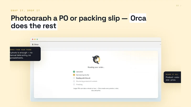 Orca: Purchase Orders & Stock