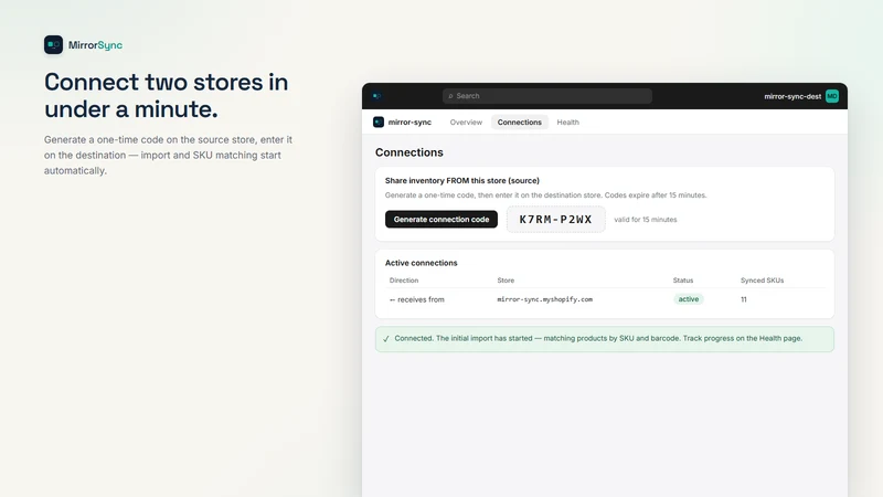 MirrorSync ‑ Multi Store Sync