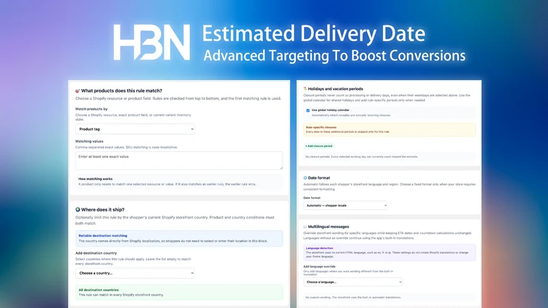 HBN: Estimated Delivery Date