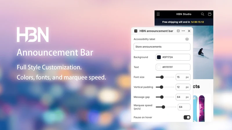HBN: Announcement Bar