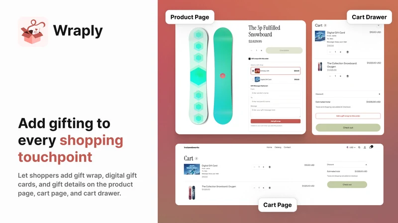 Wraply: Gift Wrap & Gift Note