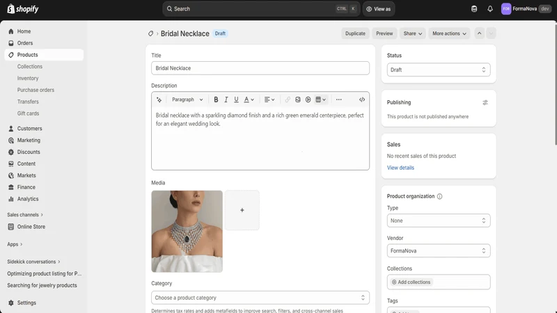 FormaNova Connect: AI Jewelry