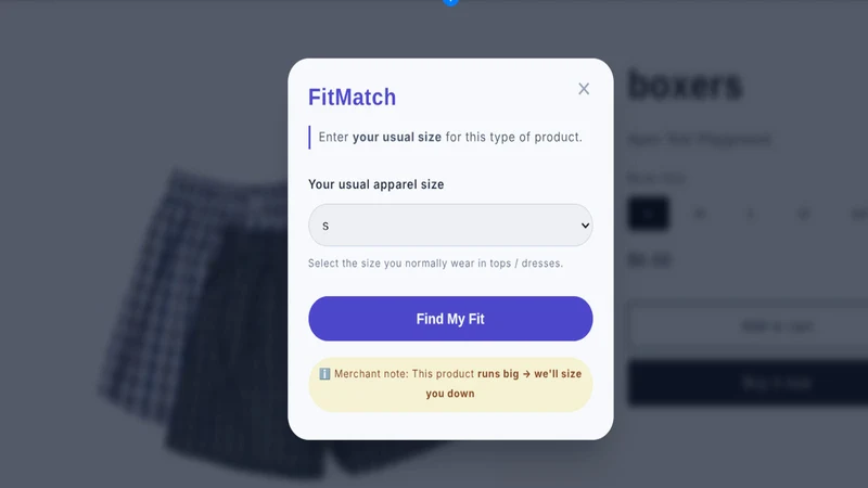 FitMatch Sizing Bar