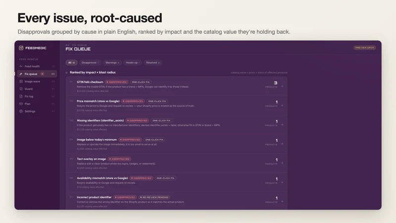 FeedMedic Google Feed Fix