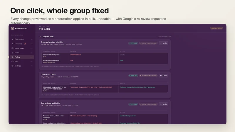 FeedMedic Google Feed Fix