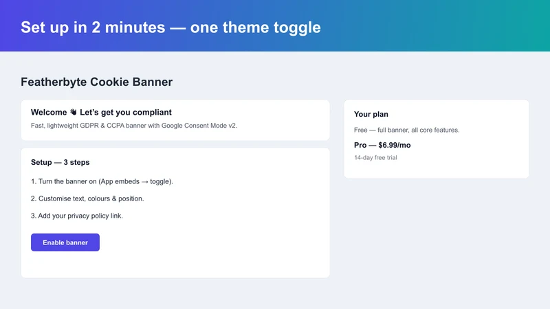 Featherbyte ‑ Cookie Consent
