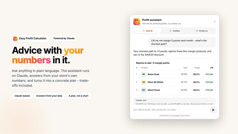 Easy Profit Calculator +AI