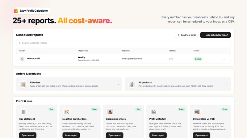 Easy Profit Calculator +AI