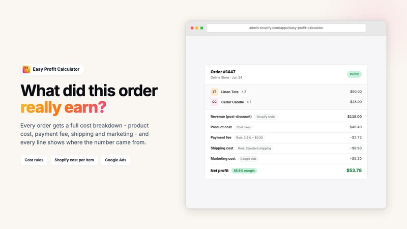 Easy Profit Calculator +AI