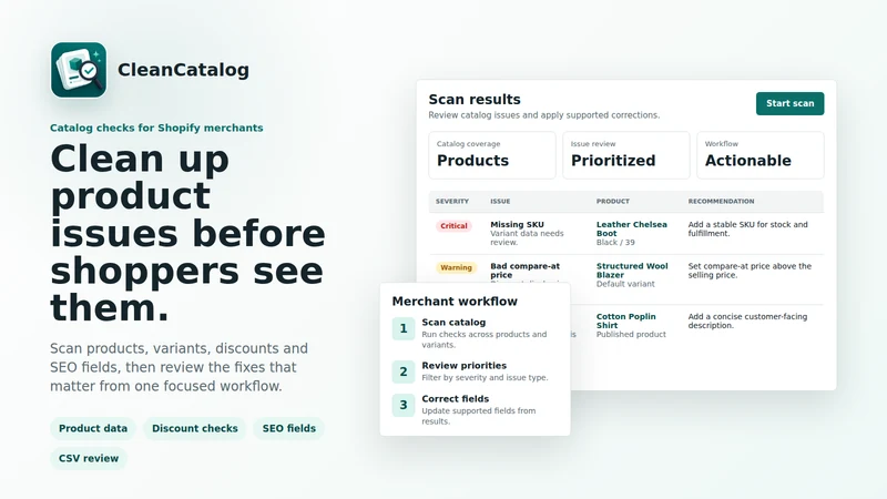 CleanCatalog – Product Audit