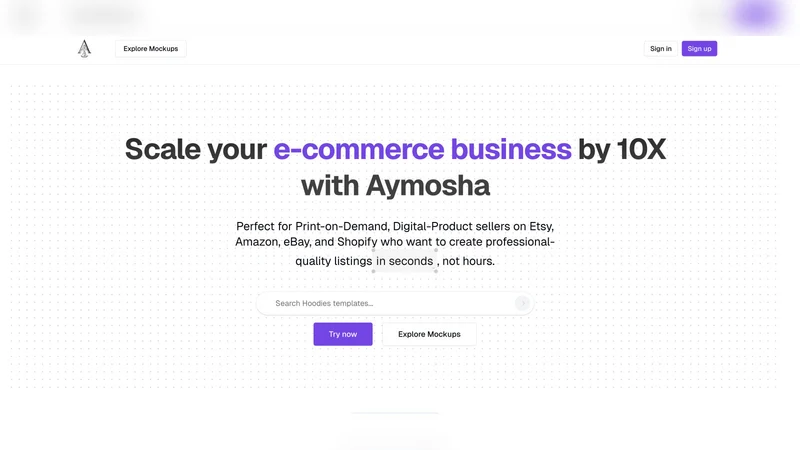 Aymosha | Mockups, POD