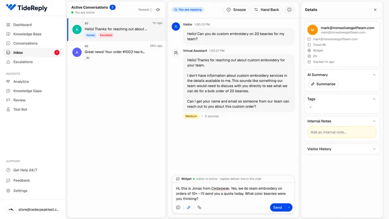 TideReply