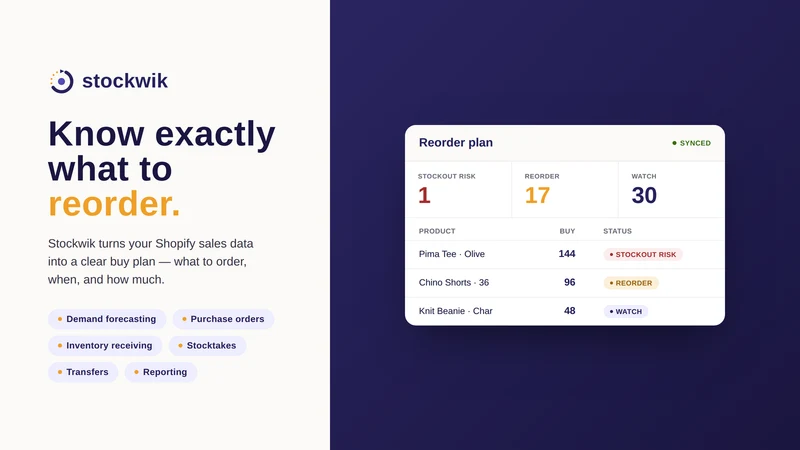 Stockwik Inventory Manager