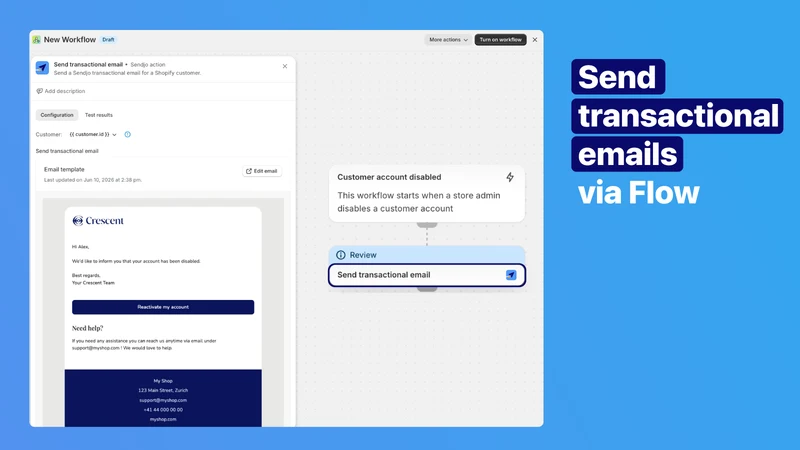Sendjo: Emails & SMS via Flow