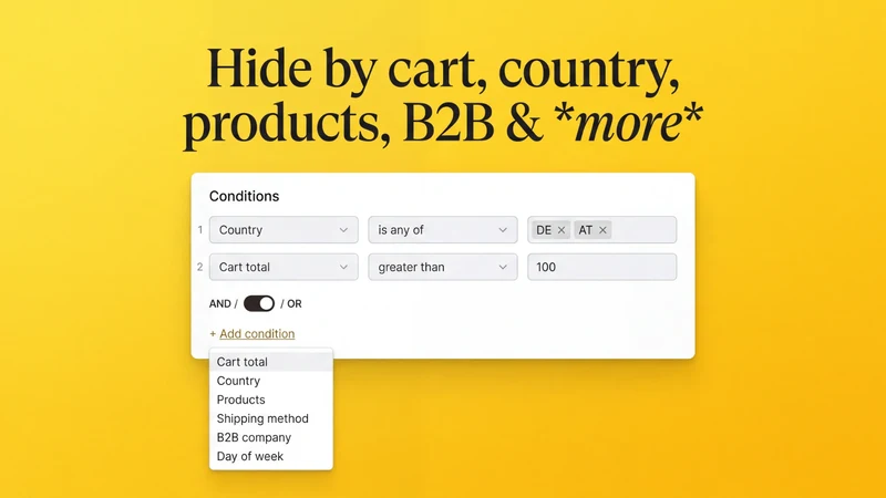 Payment Rules: Hide & Rename