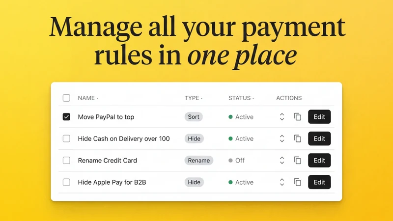 Payment Rules: Hide & Rename