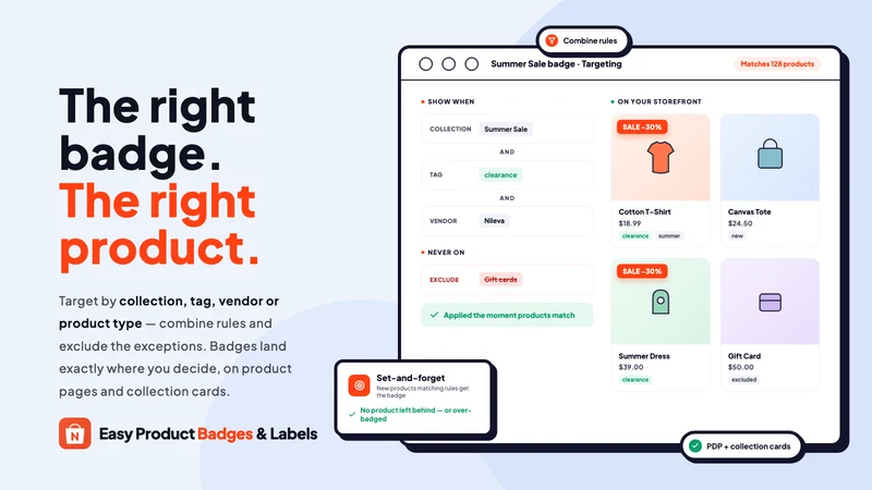 Nileva Product Badges & Labels