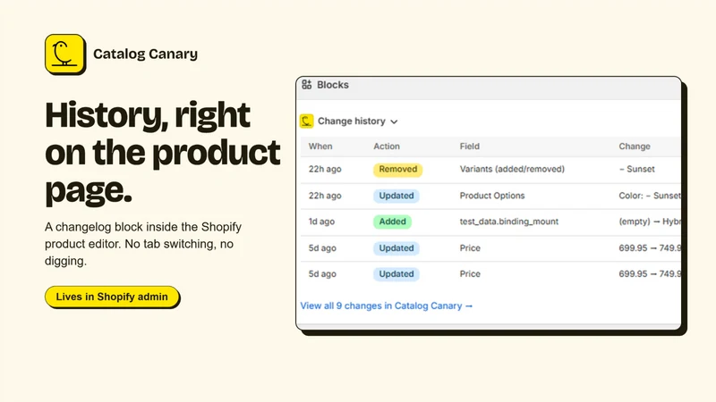 Catalog Canary