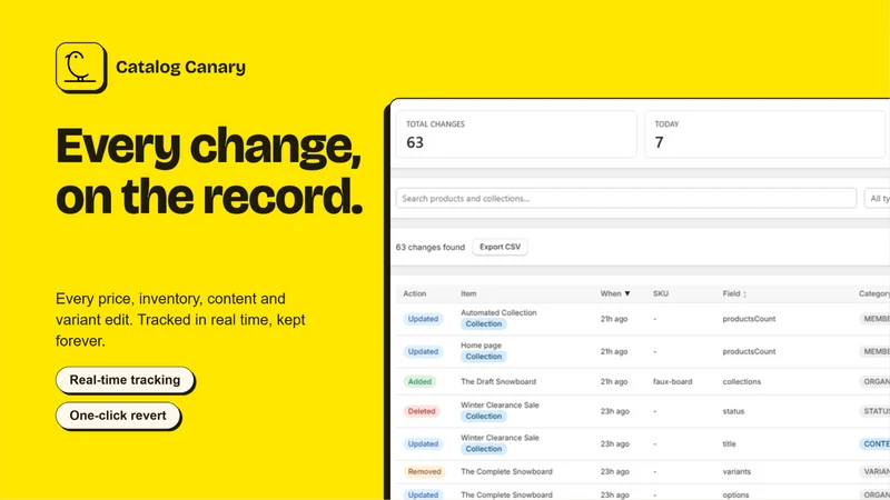 Catalog Canary