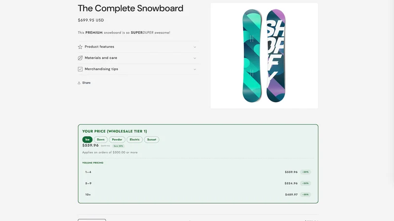 Draper: B2B Wholesale Pricing