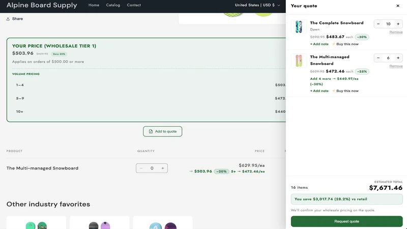 Draper: B2B Wholesale Pricing