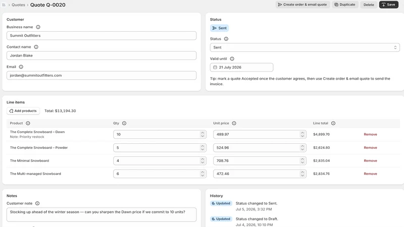 Draper: B2B Wholesale Pricing