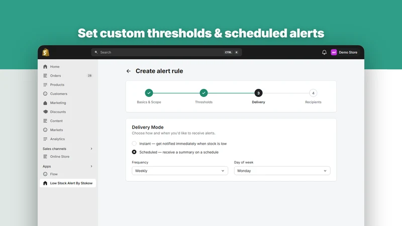 Alertup ‑ Low Stock Alert